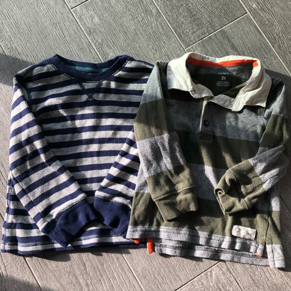 Carters long sleeved shirts 2T